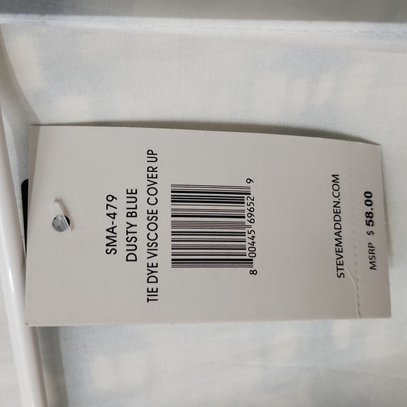 Steve Madden Cover Up Kimono Dusty Blue tie Die Lagenlook Coastal Vacation - Picture 7 of 7